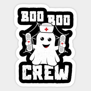 Boo Boo Crew Cute Nurse Ghost Costume Girls Funny Halloween Sticker